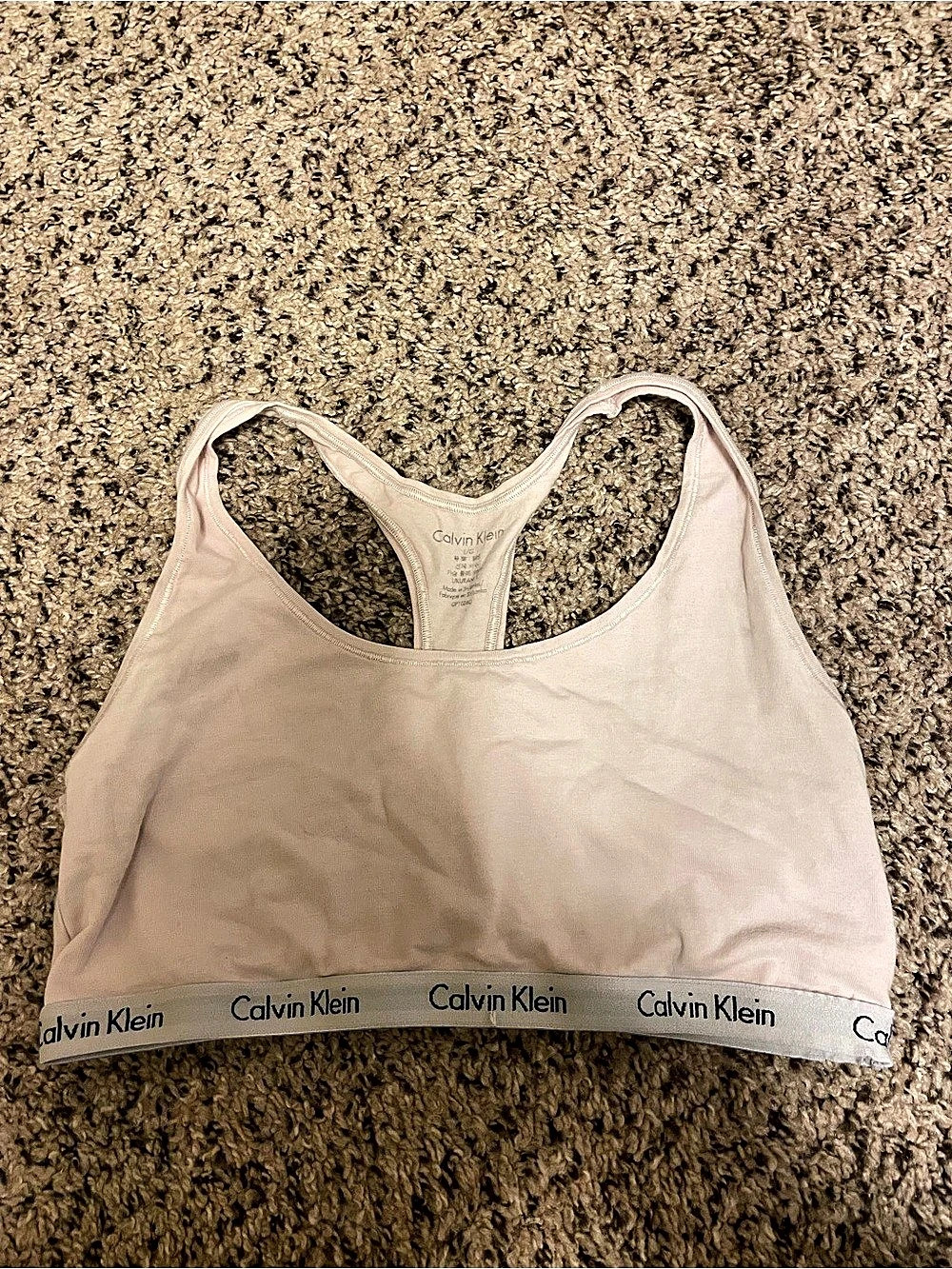 Calvin Klein Modern Cotton Unlined Bralette Sports Bra Pink